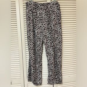 Midnight Women’s Cheetah Print Drawstring Pajama Pants - Size Large - VGUC